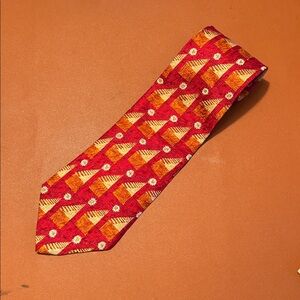 Ermenegildo Zegna Red and Gold Men's Tie